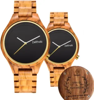 Olive 36, 100% Natural Wood, Japanese Quartz Movement. Zeitholz Wood Watches for Couples, Customizable Wooden Watch, Gifts, break sequester table stagecoach rediscover bean Analog Watch, Stolpen Olive 42 & Stolpen 