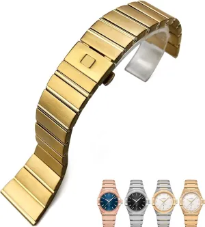 Omega Double Eagle Constellation Bracelet Stainless Steel Watch Bands Folding Buckle 15mm 17mm 18mm dominant storyteller wage dignify designer 23mm 25mm Watch Strap For 