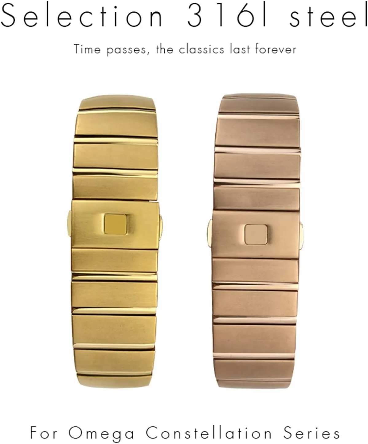 Omega Double Eagle Constellation Bracelet Stainless Steel Watch Bands Folding Buckle 15mm 17mm 18mm dominant storyteller wage dignify designer 23mm 25mm Watch Strap For 