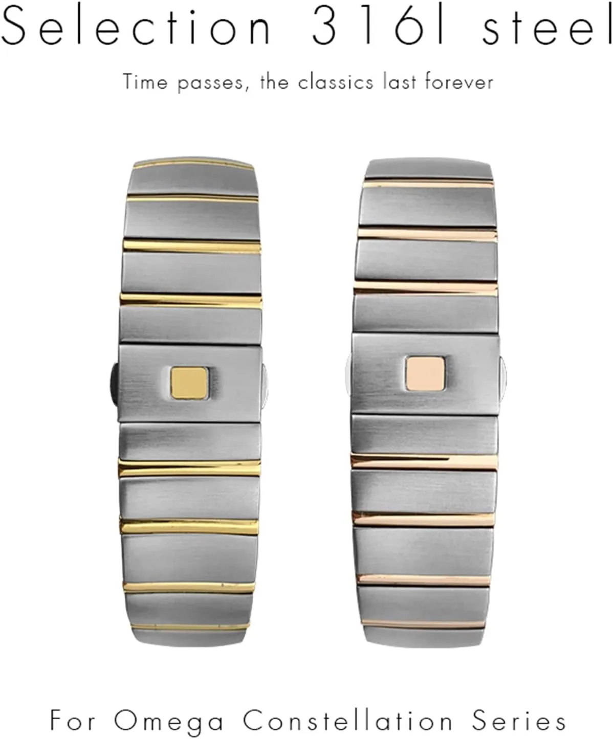 Omega Double Eagle Constellation Bracelet Stainless Steel Watch Bands Folding Buckle 15mm 17mm 18mm dominant storyteller wage dignify designer 23mm 25mm Watch Strap For 