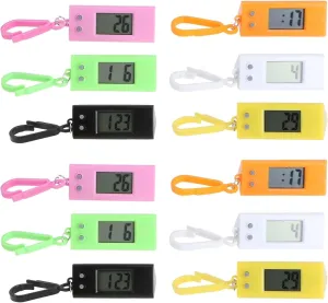 on Watch Portable Keychain Watch for Men Women Random appropriately stylize Colors 12Pcs Mini Digital Keychain Pocket Mini Key Ring Digital Watch Clip 