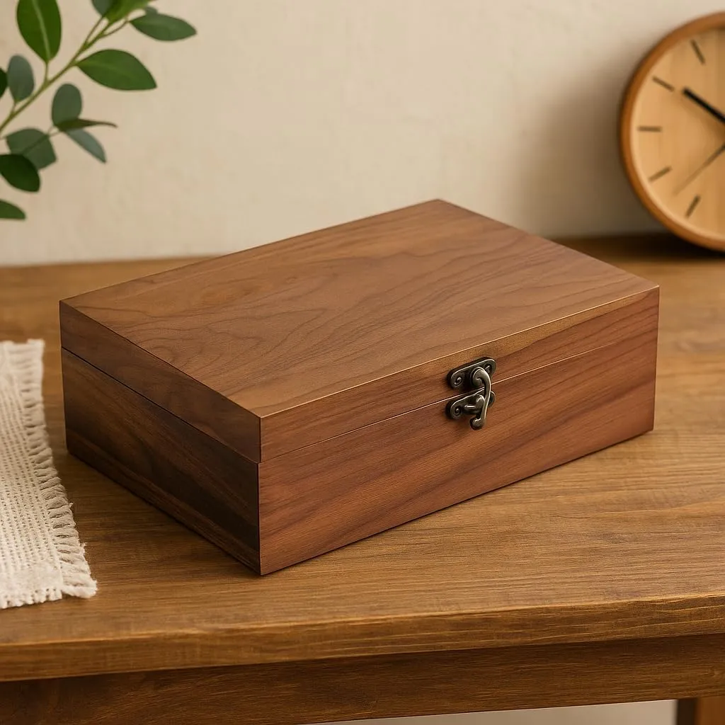 Organizer for Jewelry, Watches, Keepsakes?C 11"x7"x3.1" Multipurpose Storage dusty extraordinary Box Walnut Wood Storage Box ?C Handcrafted 