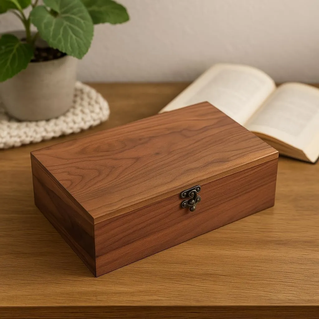 Organizer for Jewelry, Watches, Keepsakes?C 11"x7"x3.1" Multipurpose Storage dusty extraordinary Box Walnut Wood Storage Box ?C Handcrafted 