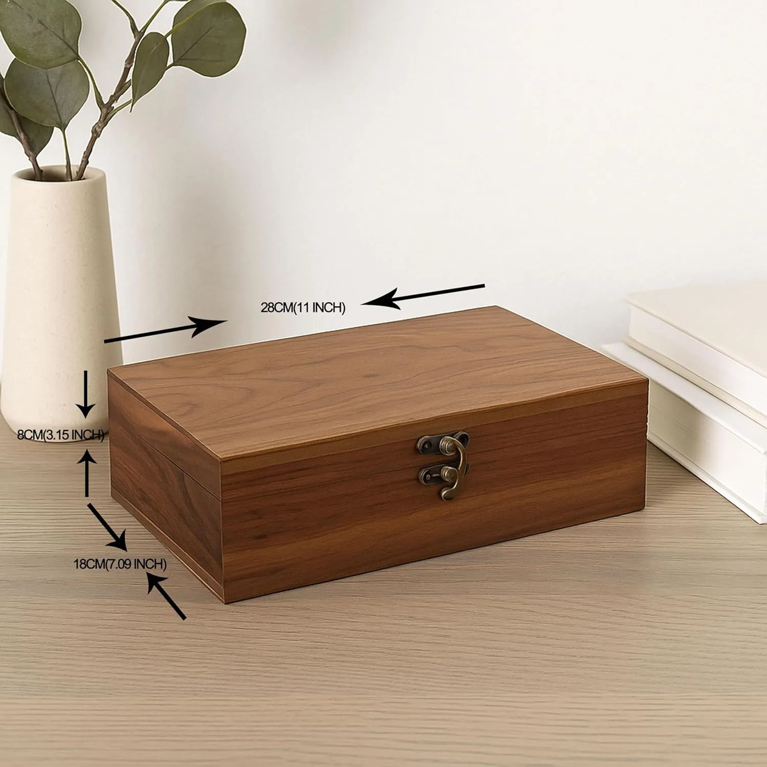 Organizer for Jewelry, Watches, Keepsakes?C 11"x7"x3.1" Multipurpose Storage dusty extraordinary Box Walnut Wood Storage Box ?C Handcrafted 
