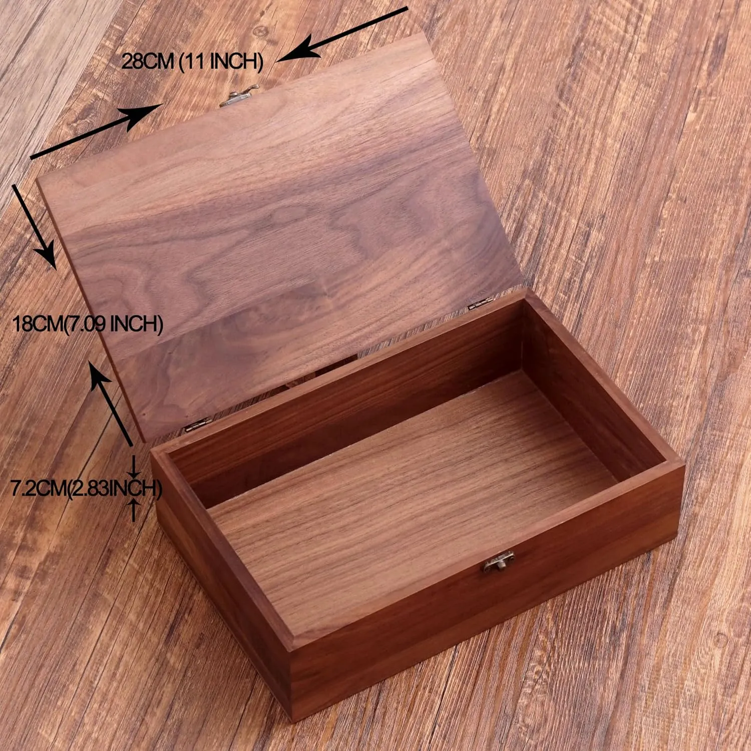 Organizer for Jewelry, Watches, Keepsakes?C 11"x7"x3.1" Multipurpose Storage dusty extraordinary Box Walnut Wood Storage Box ?C Handcrafted 