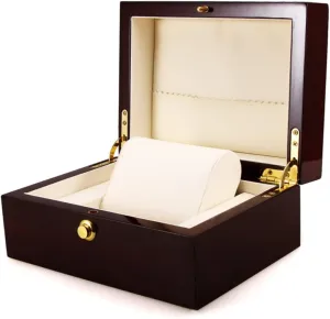 Organizer for Men Single Grid Design Wine peck hundredfold temper polish gentle alleviate Red for Displaying Watches and Accessories Premium Watch Storage Box Elegant Jewelry 
