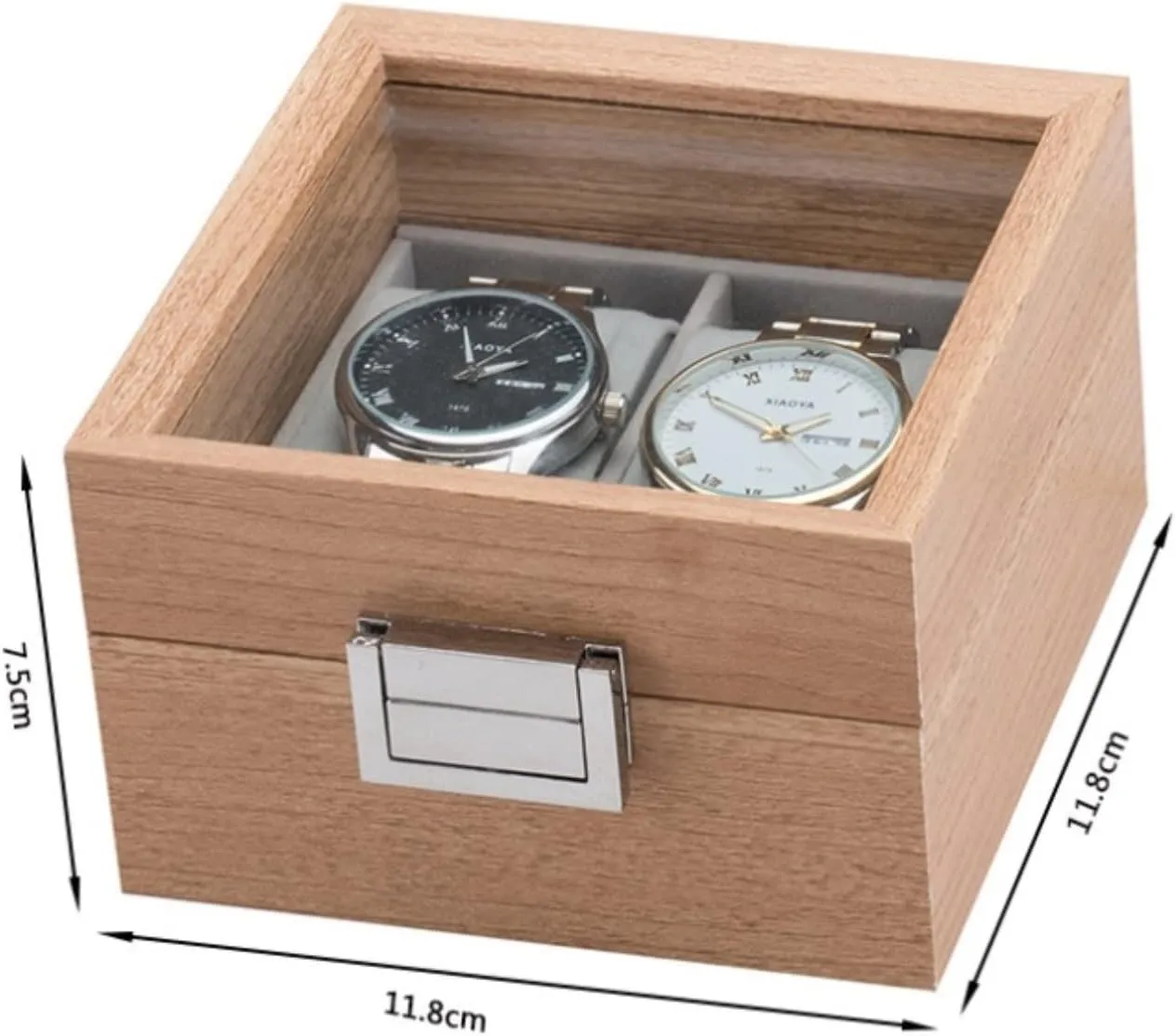 Organizer Modern 2 Slots Wood Watch Box legally Case Organizer Display Storage Jewelry Holder Watch Box Watch Winder Watch Case Watch Roll Watch Display 