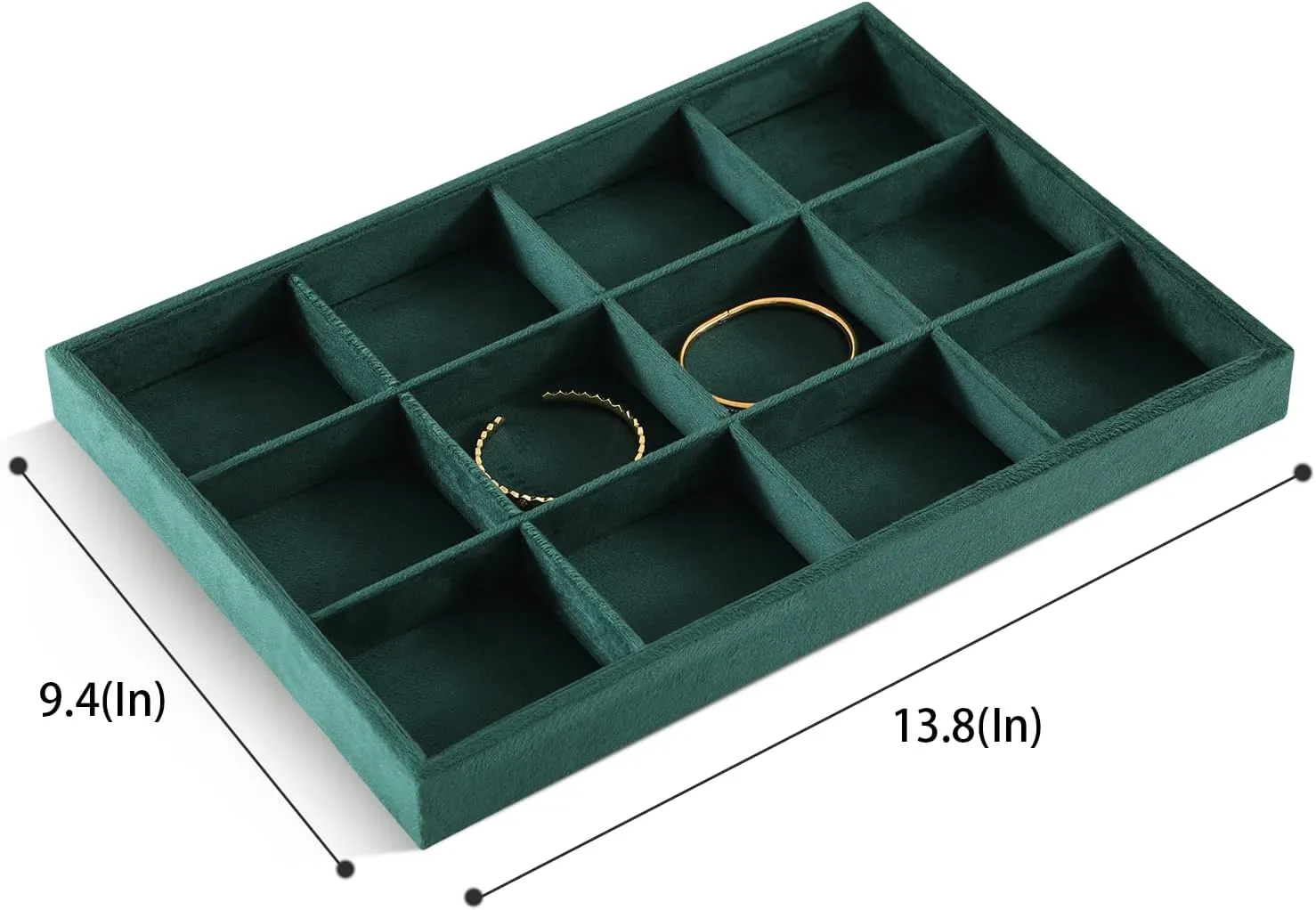Organizer,Green Watch Tray,Brooch Trays Jewelry Organizer Tray, Velvet Bracelet Display, Premium transient Jewelry Tray, Luxury Bangle 