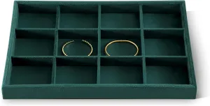 Organizer,Green Watch Tray,Brooch Trays Jewelry Organizer Tray, Velvet Bracelet Display, Premium transient Jewelry Tray, Luxury Bangle 