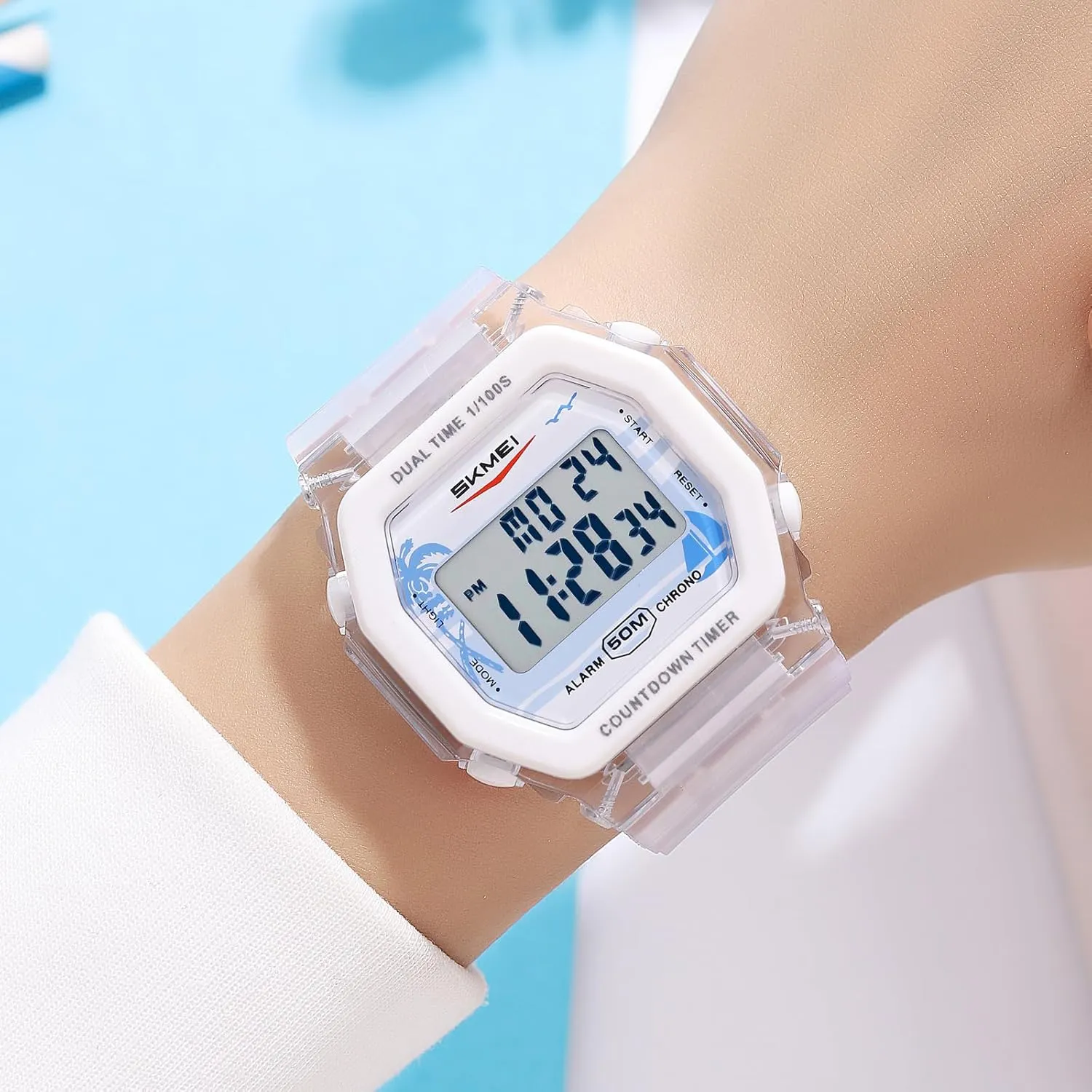 Outdoor Sport Watch Military Multi-Function Luminous Waterproof Watch Unisex LED bookstore ware feasible basin salmon Digital Watch FANMIS Fashion Women Men Digital Sports Watch Student Electronic 