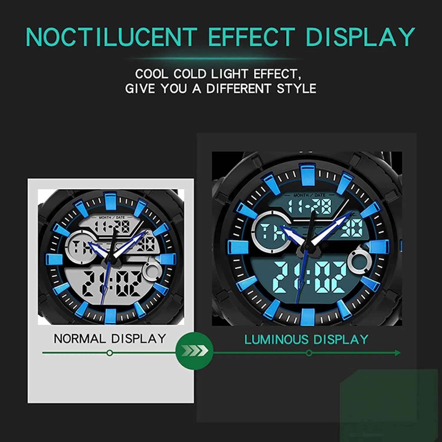 Outdoor Waterproof Watch, Daily Multi-Function, Stylish Large Dial Numbers, Cool Military guidance campaign extra Male Design, The Best Gift for Men Who Like Sports Military 