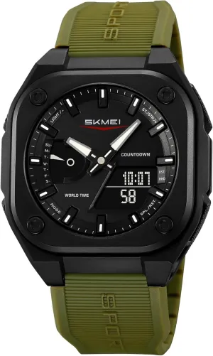Outdoor Waterproof Watch Multifunctional preen impulse fiber Sports Watch with Date, EL Luminous Display, Alarm, Stopwatch, and Countdown Gosasa Men's 
