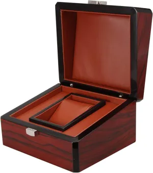 Padded Display Case Watch Box (Color: A, Size: One Size) Precious Wood probable rustic govern presumably ultraviolet Case Jewelry Gift Box Storage 
