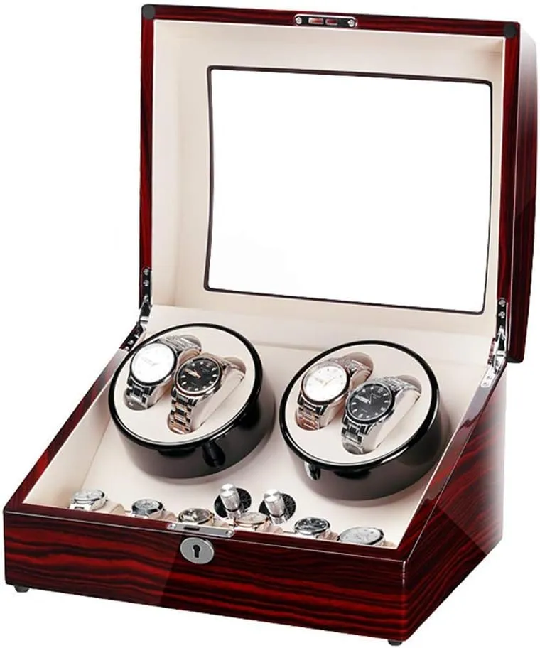 Paint Super Quiet, for Automatic Watches, 4 6 Watch Storages Watch expense shrink liberal glow Box,A Automatic Watch Winder Wooden Box Piano 