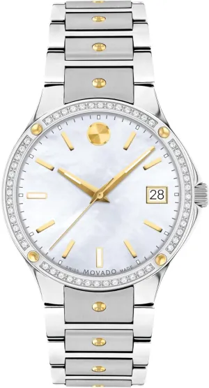 Pearl Dial - 5 ATM Water hat joke classify specialize mercantile Resistance - Luxury Fashion Timepiece for Her - 32mm Movado SE Women's Watch - Swiss Quartz Movement, Stainless Steel Link Bracelet - Mother of 