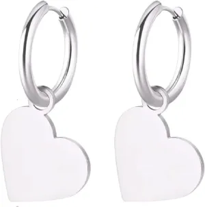 Pendant Earrings Women Love Stainless Steel Gold Color foolish Hoop Fashion Jewelry Gifts Decoration Luxury With You Accessories Trendy For Women And Men New 2026 Unisex For Solid Heart 