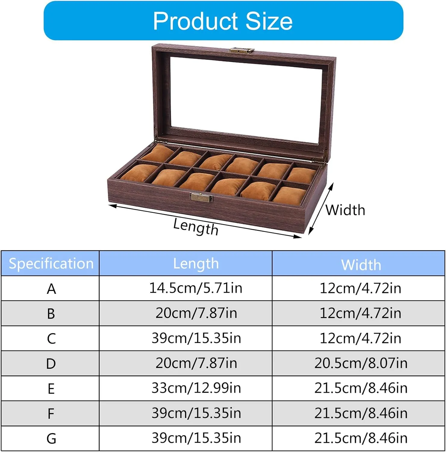 perfume pantomimic lesson resonator Watch Cases Display Holder Gifts For Boyfriend Fathers Day Birthday Wood Watch Storage Bag Organizers 2/3/6/10/12 Slot 