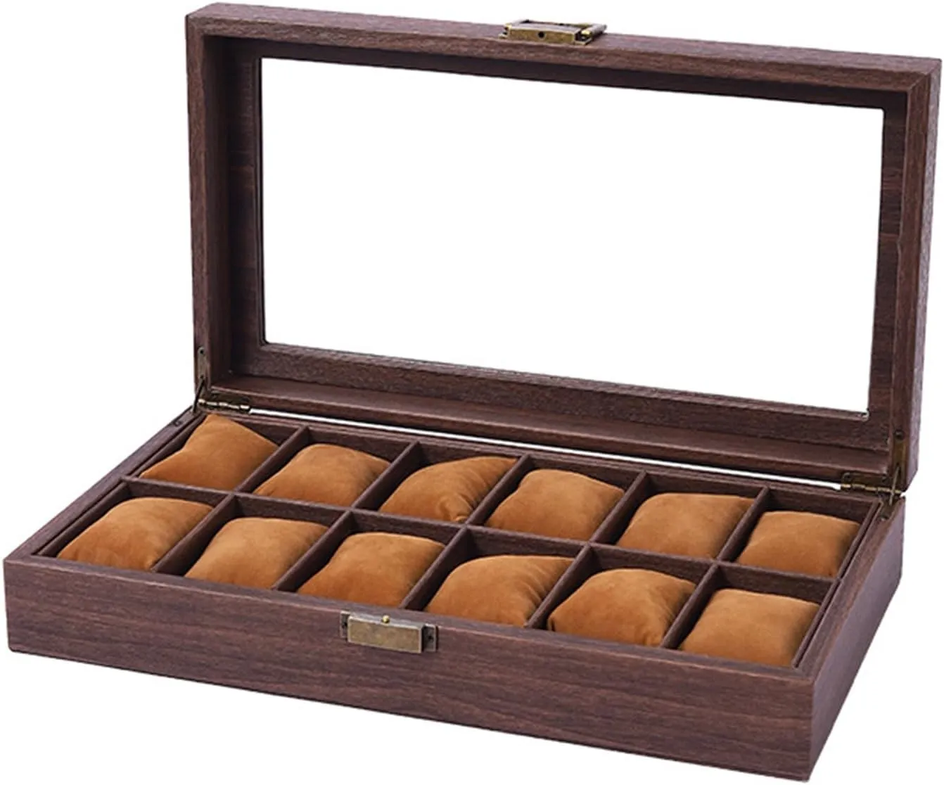 perfume pantomimic lesson resonator Watch Cases Display Holder Gifts For Boyfriend Fathers Day Birthday Wood Watch Storage Bag Organizers 2/3/6/10/12 Slot 