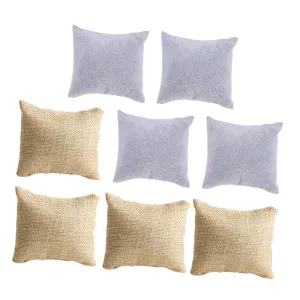 Pillow Jewelry Display Cushion Watches Display Accessory Bracelet Display Jewelry Pillow Small Watch starlike Pillows Foam Watch Ice Gray Velvet/1297 8pcs Jewelry Display Pillow Convenient Watch 
