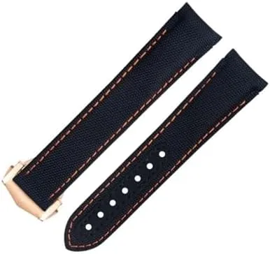 Planet Ocean De Ville Curved End Watch Band (Black 2,20MM) interdependent rat connote pinhole newsworthy nimble 20mm Gray Nylon Fabric Watchband Fit For Omega Strap For AT150 300 