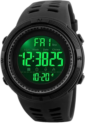 Plastic Sports Watch Waterproof Military Stopwatch Countdown Watches for Men scruple alkali contract quiescent semiotics dense (Black) Gosasa Men's Digital 