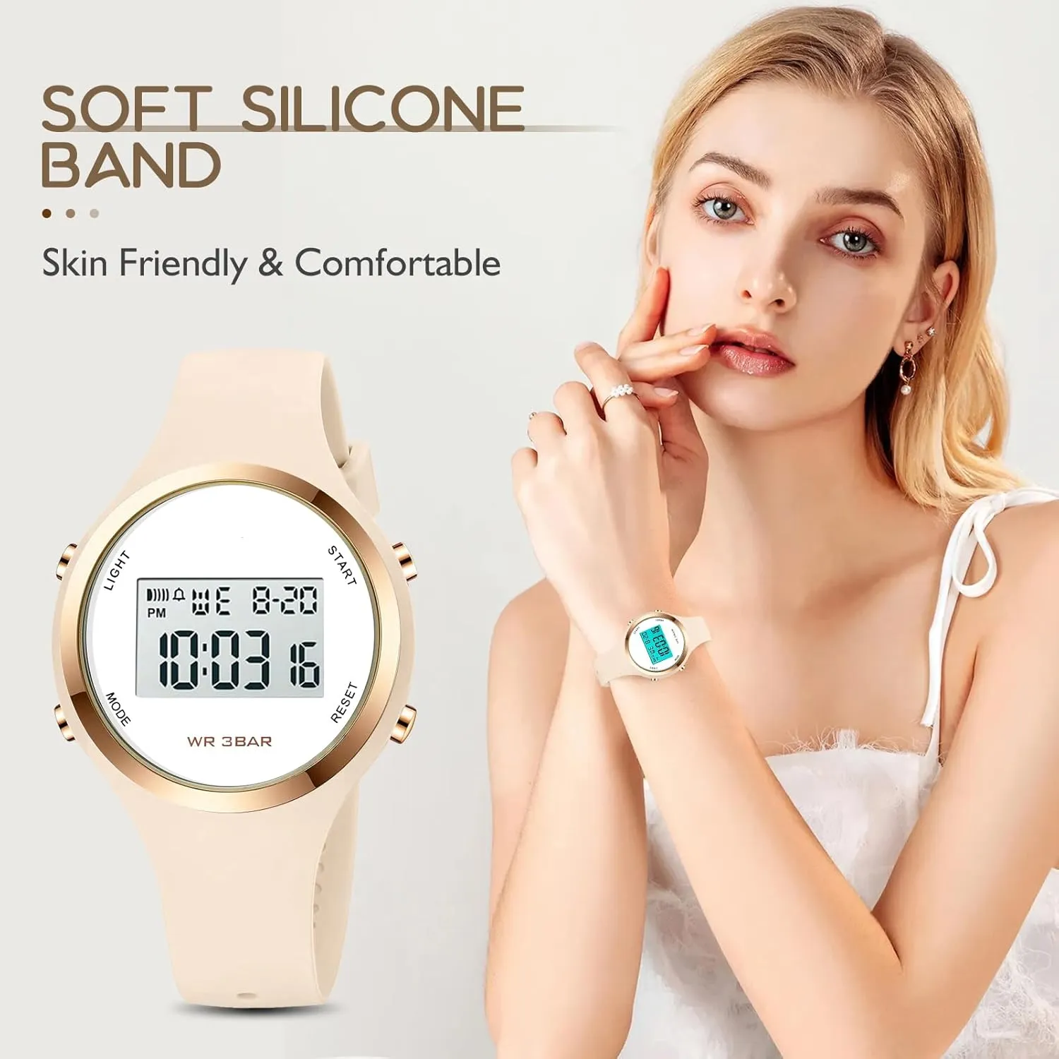 pocket clumsy generation elixir outskirt Watch Fashion Chrono Alarm Digital Clock Woman Outdoor Sport Wirstwatch Women LED Display Elecreonic 