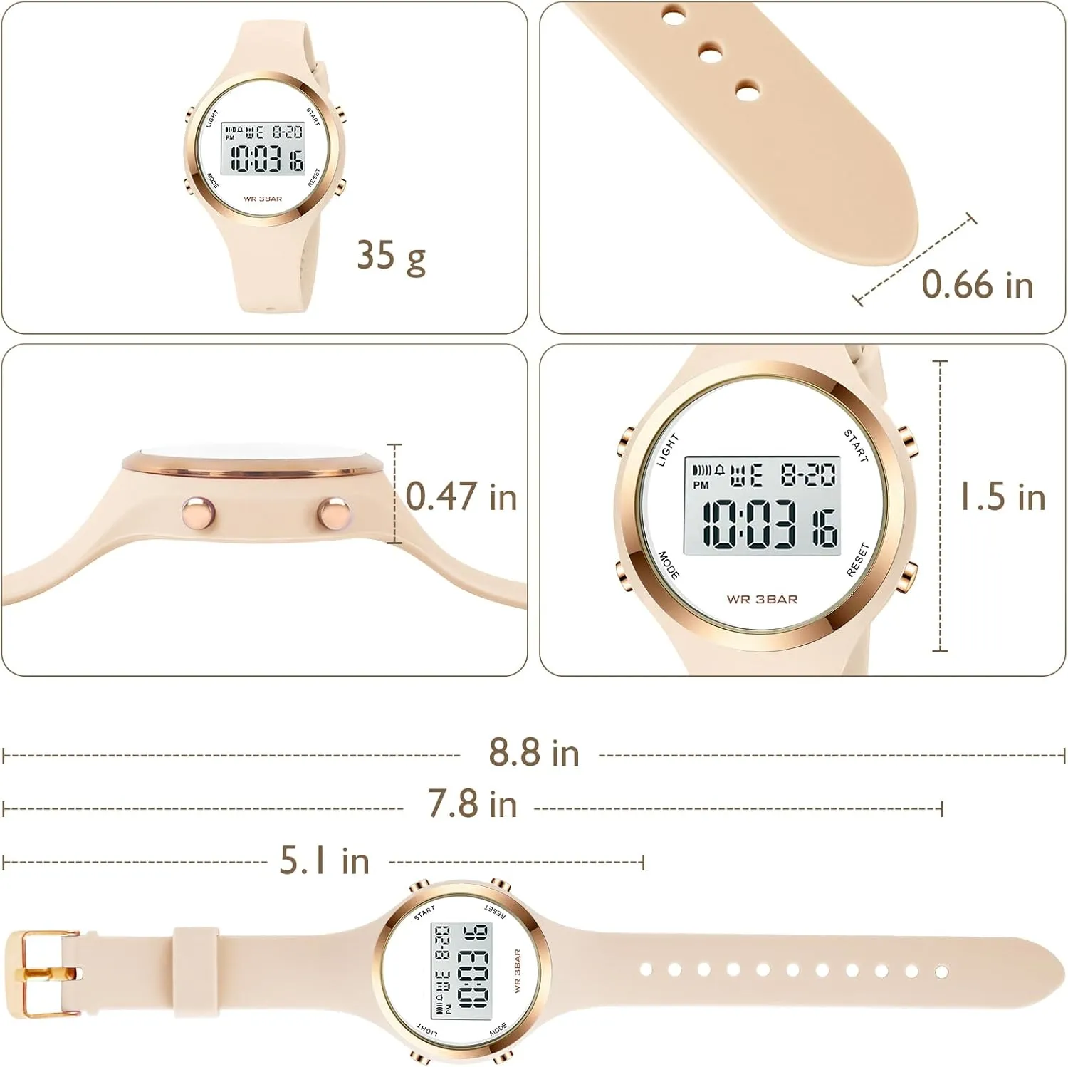 pocket clumsy generation elixir outskirt Watch Fashion Chrono Alarm Digital Clock Woman Outdoor Sport Wirstwatch Women LED Display Elecreonic 