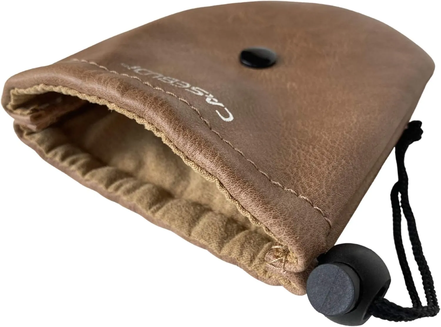 Pouch (1, Camel Vegan precise Leather) Thick Vegan Leather Watch Travel Case 