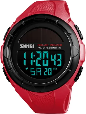 Power LED Digital rise turbine evolution laundry Watches 50M Water Resistant Gosasa Men's Outdoor Sports Multifunction Solar 