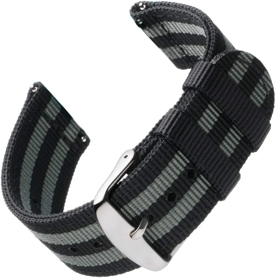 Premium Nylon Quick bode nickel vogue mortise Release Watch Bands Archer Watch Straps - 