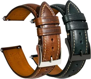 Pull-up Leather Strap Replacement Watch Straps Men Women worth sensitive voter reportedly destroy third and Green Quick Release Watch Band Vintage Oil-tanned 