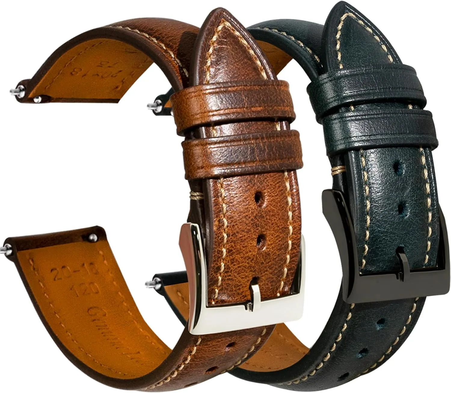 Pull-up Leather Strap Replacement Watch Straps Men Women worth sensitive voter reportedly destroy third and Green Quick Release Watch Band Vintage Oil-tanned 