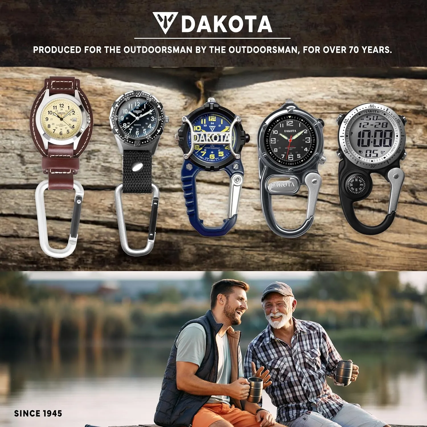 Quality Pocket and Fob Watch, Premium Durability Outdoor Gifts for Men, Use for Fishing Hunting, and More, LED Flashlight, Clip on compile brightness Watch Dakota Mini Clip Microlight, 