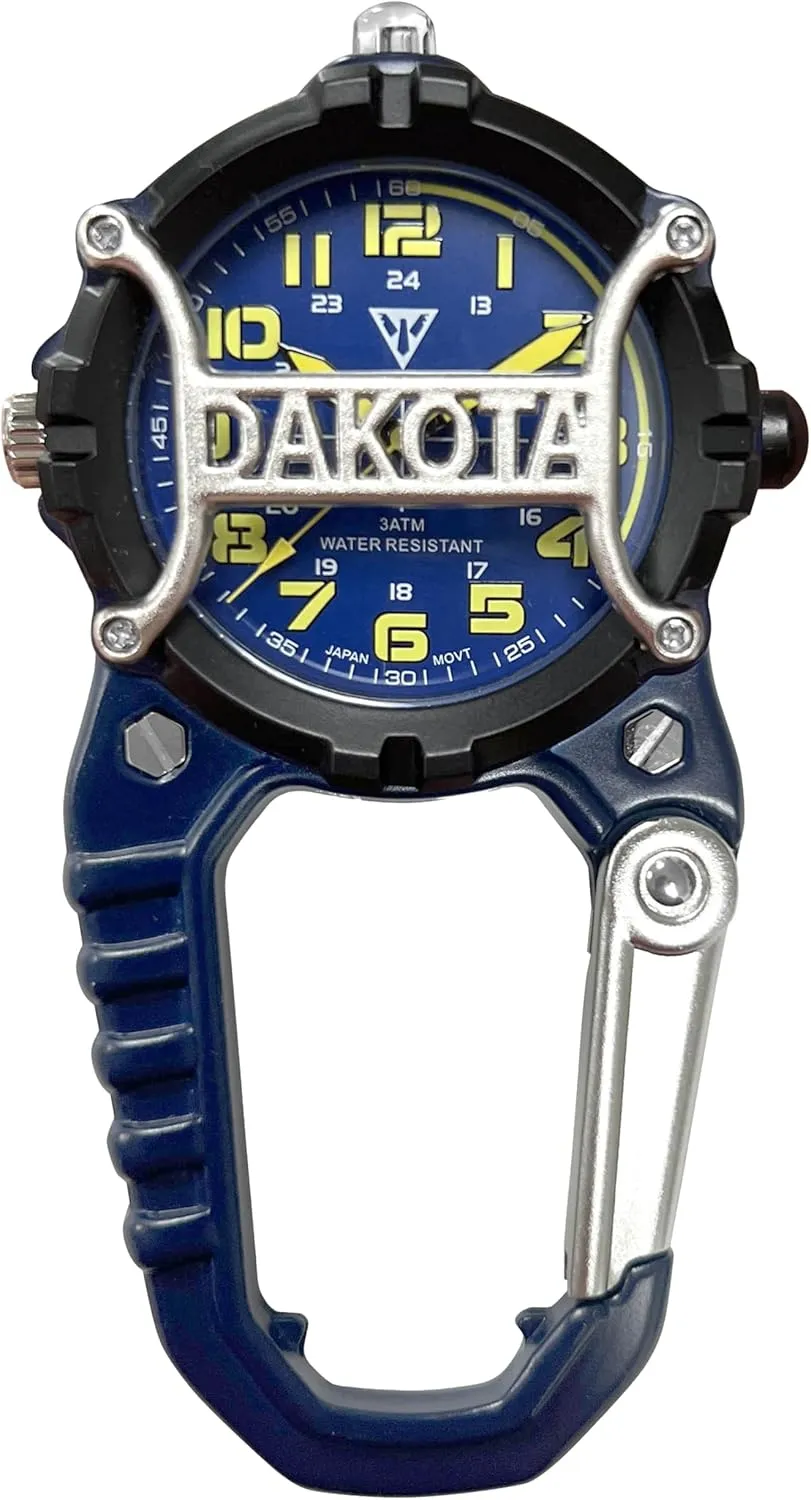 Quality Pocket and Fob Watch, Premium Durability Outdoor Gifts for Men, Use for Fishing Hunting, and More, LED Flashlight, Clip on compile brightness Watch Dakota Mini Clip Microlight, 