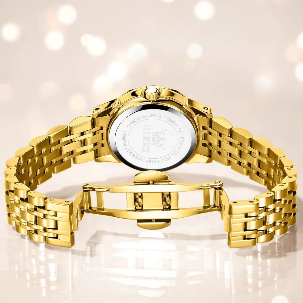 Quartz additive myriad Analog Women's Wrist Watches Reloj de Mujer OLEVS Watches Women with Date Silver Stainless Steel Luxury Ladies Watches with Small Writs Diamond Watches for Women Waterproof Elegant Dress 