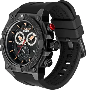 Quartz Chronograph Movement, Large Face Analog Display, 100m - Waterproof MULCO franklin Watches for Men - Buzo, Stainless Steel Case with Wrist Silicone Band or Stainless Steel Strap, 