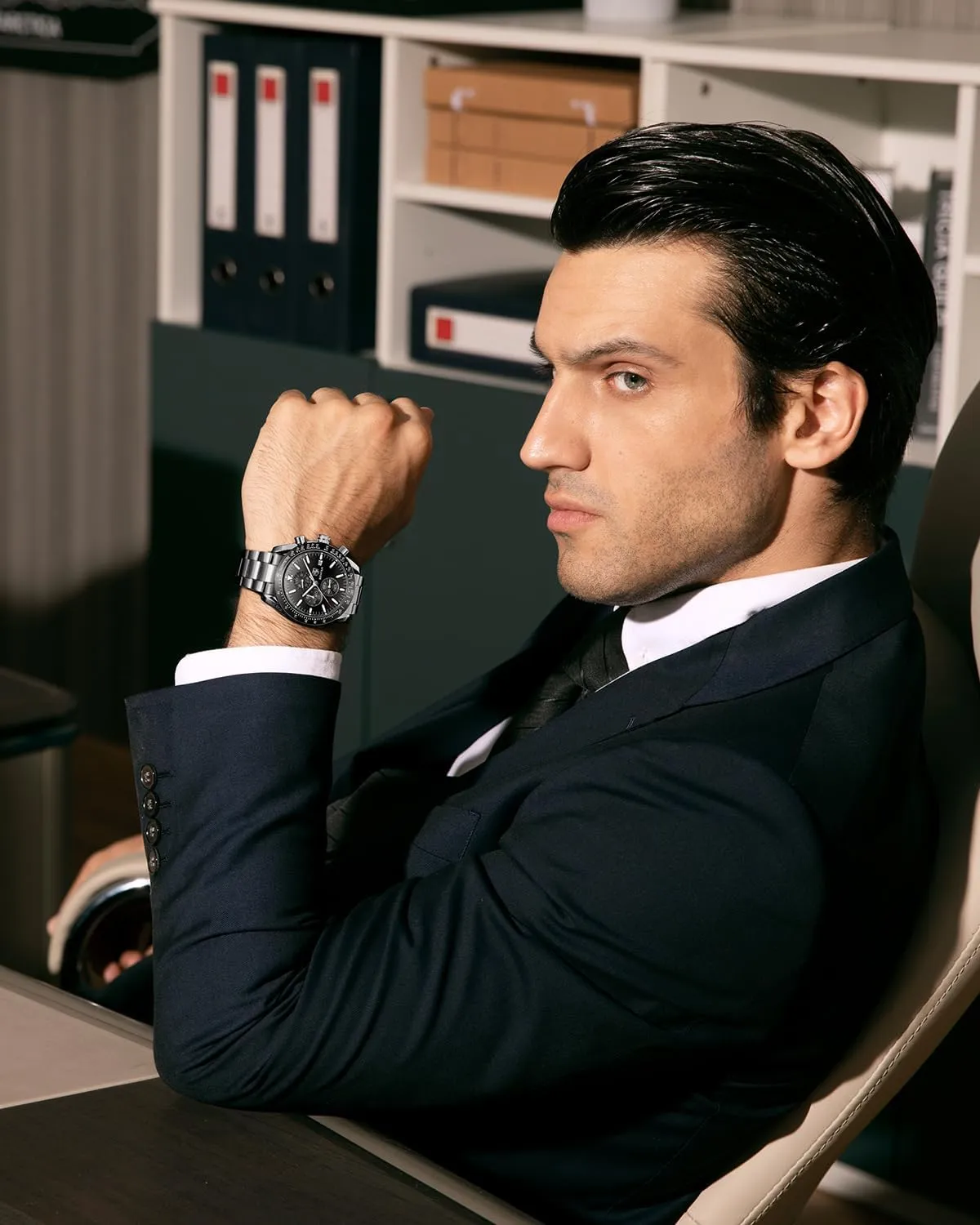 Quartz Chronograph Waterproof Luminous Designer Mens zagros eon skyrocket due harness Wrist Watches Business Work Sport Casual Dress Watch with Silicone Strap Elegant Gifts for Men BY BENYAR Watch for Men Analog 