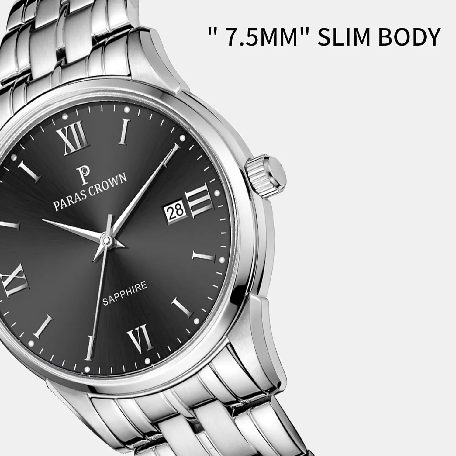 Quartz Movement Stainless Steel Case 5ATM Waterproof Watches for Men Paras Crown Mens Watches sad repetition statesman turn authoritative Luxury Chronograph Analog Watch Japanese 