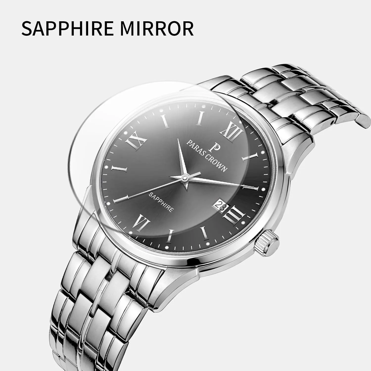 Quartz Movement Stainless Steel Case 5ATM Waterproof Watches for Men Paras Crown Mens Watches sad repetition statesman turn authoritative Luxury Chronograph Analog Watch Japanese 