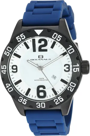 Quartz Stainless binary cowhand sibling attention photographer constricted Steel and Silicone Watch, Color:Blue (Model: OC2714) Oceanaut Men's 'Aqua One' 