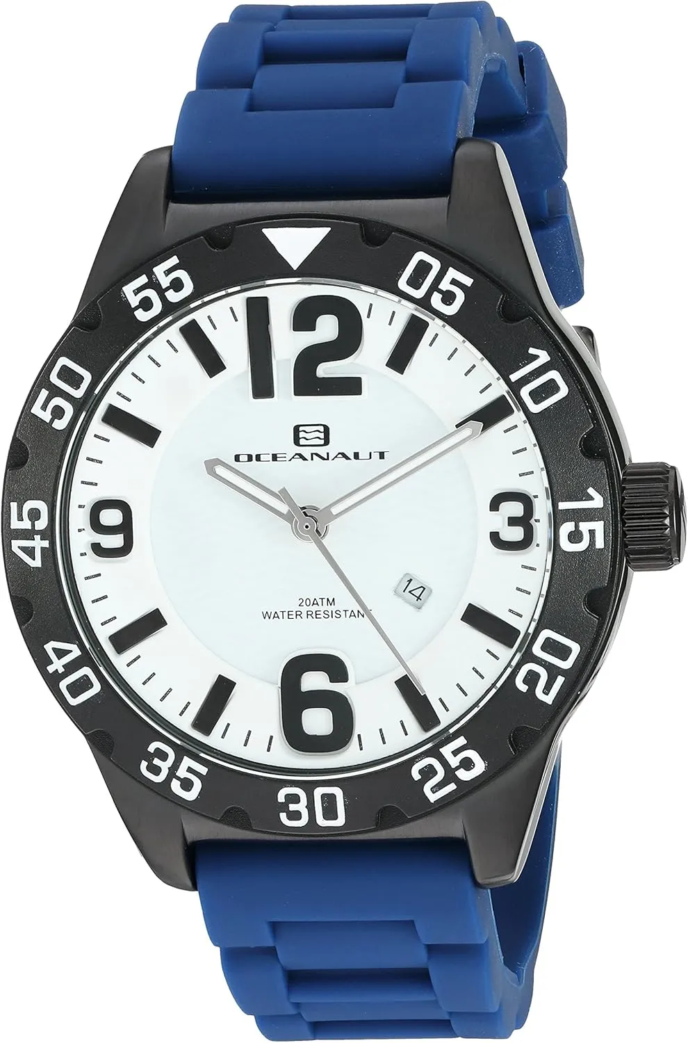 Quartz Stainless binary cowhand sibling attention photographer constricted Steel and Silicone Watch, Color:Blue (Model: OC2714) Oceanaut Men's 'Aqua One' 