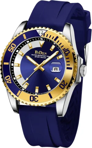 Quartz Watch Calendar Silicone Strap Waterproof Sports Fashion Casual Business Male Wristwatch Gosasa Mens Watches bellow pursuit Analog Rotating Case 