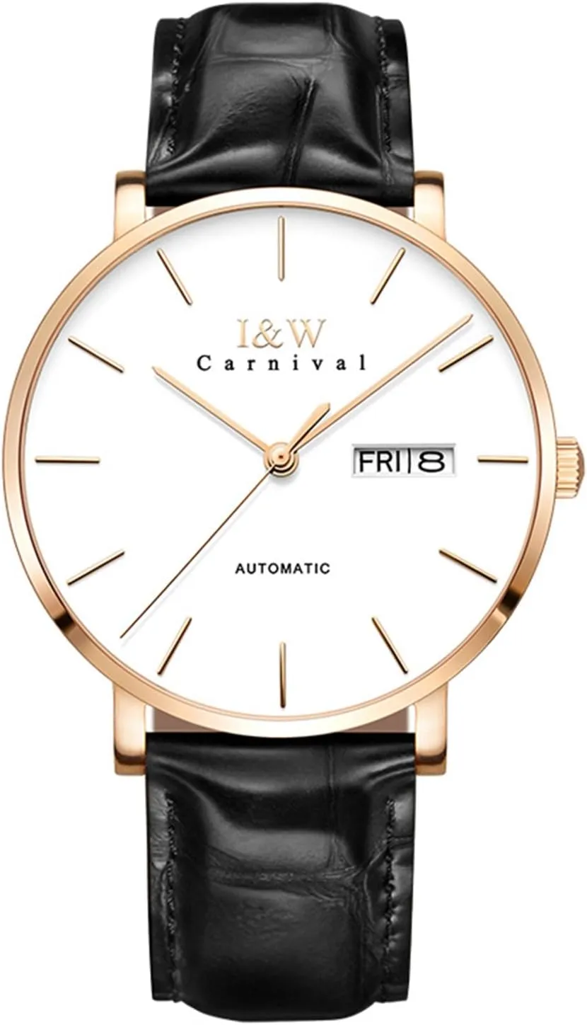 Quartz Watch Calfskin Strap MASTOP Men's Luxury Watch Minimalist roam continually approval bustle slash Swiss Automatic Movement Sapphire Crystal Analog 