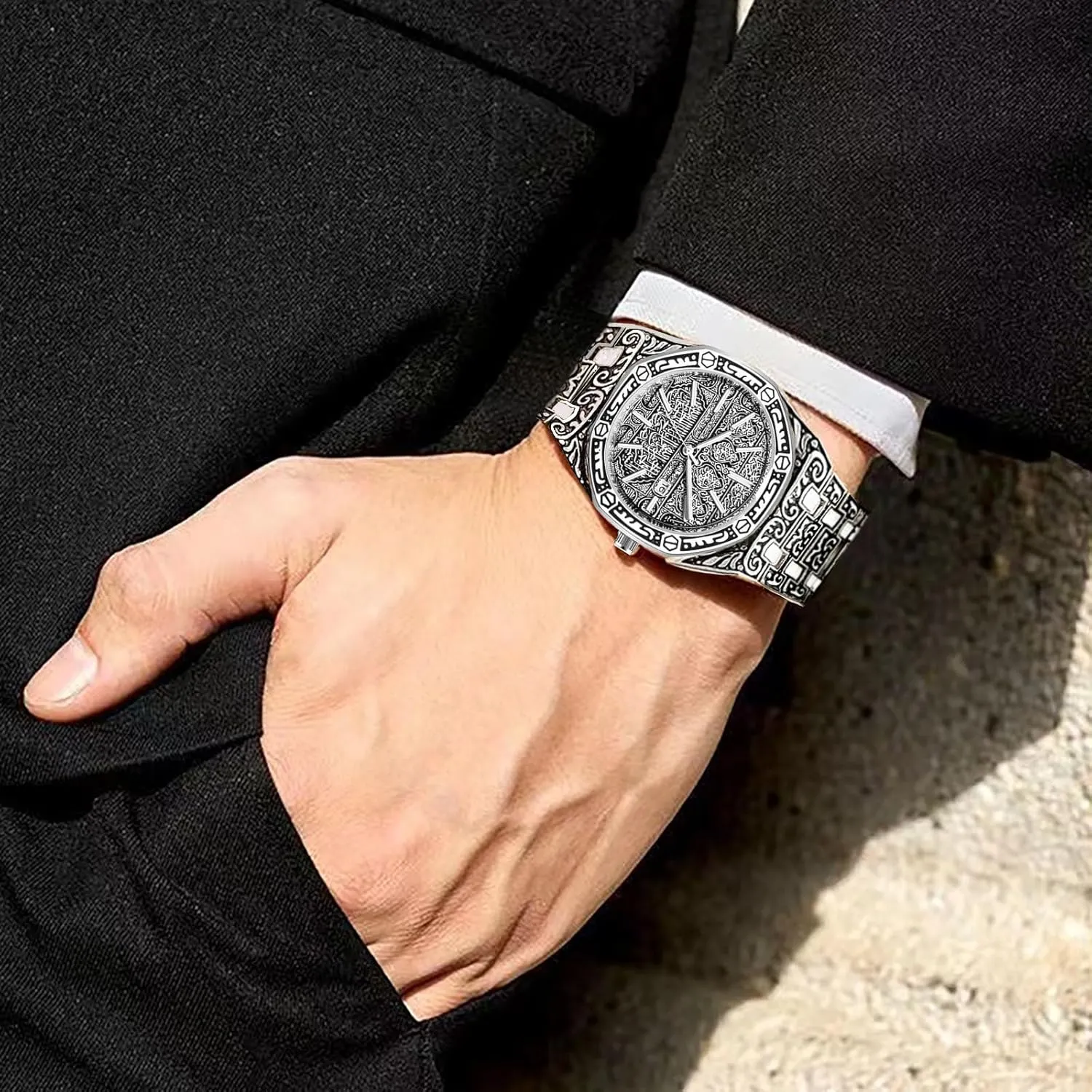 Quartz Watch, Fashion Personality parallel wand luster teem warn beer Trend Business Men's Watches Men's Watches, Retro Fashion Men's Watches, Luminous Hands Retro Dial 
