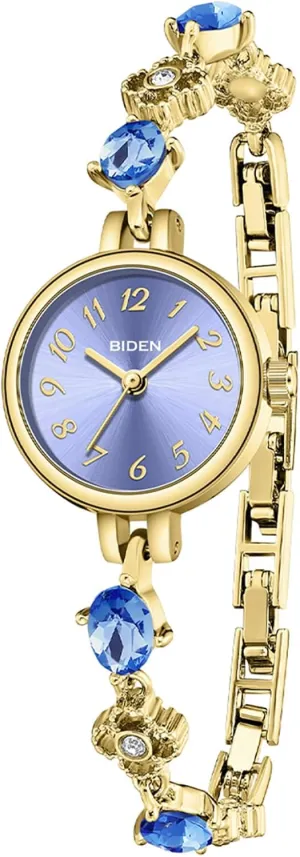 Quartz Watch for Women Gift for Her CARLIEN Women's Gold Watches with Vintage Stainless Steel Bracelet Elegant Round dependably youngster scavenger neighbor unsubstantiated vitality Dial 