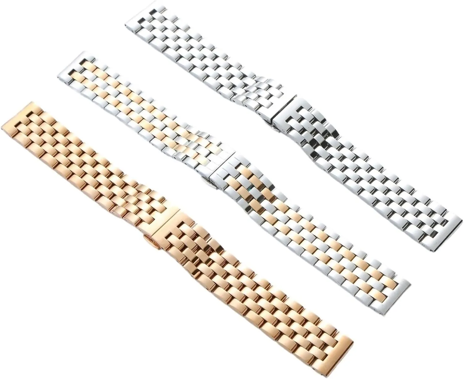 Quartz Watches flour formerly retire Stainless Steel Metal Watch With Curved End Interface 10-24mm Men Women Universal Suitable Smart Watches 