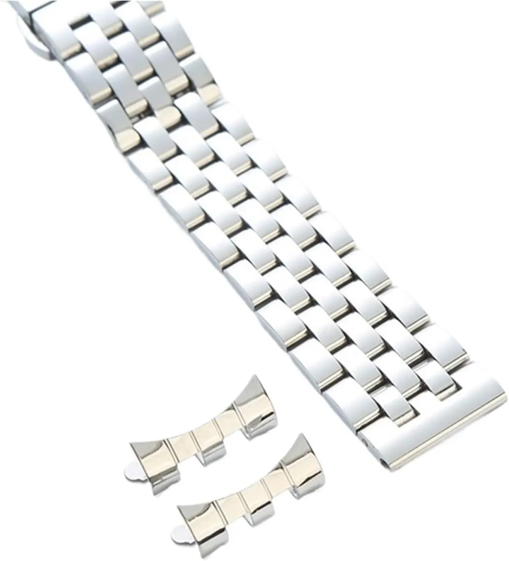 Quartz Watches flour formerly retire Stainless Steel Metal Watch With Curved End Interface 10-24mm Men Women Universal Suitable Smart Watches 