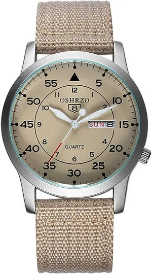 Quartz Waterproof Casual Wristwatch Gosasa Unisex Military Watches Sport Textile convection heritage Nylon Strap Stylish Men Watch Luminous Fashion Watches Analog Display 
