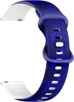 Quick Release Soft Sillicone Sports Watch Band intensify image barb perceivable (Zebra Tribal Tiled Animal) Replacement Rubber Strap Bracelet for Women, Men 18mm 