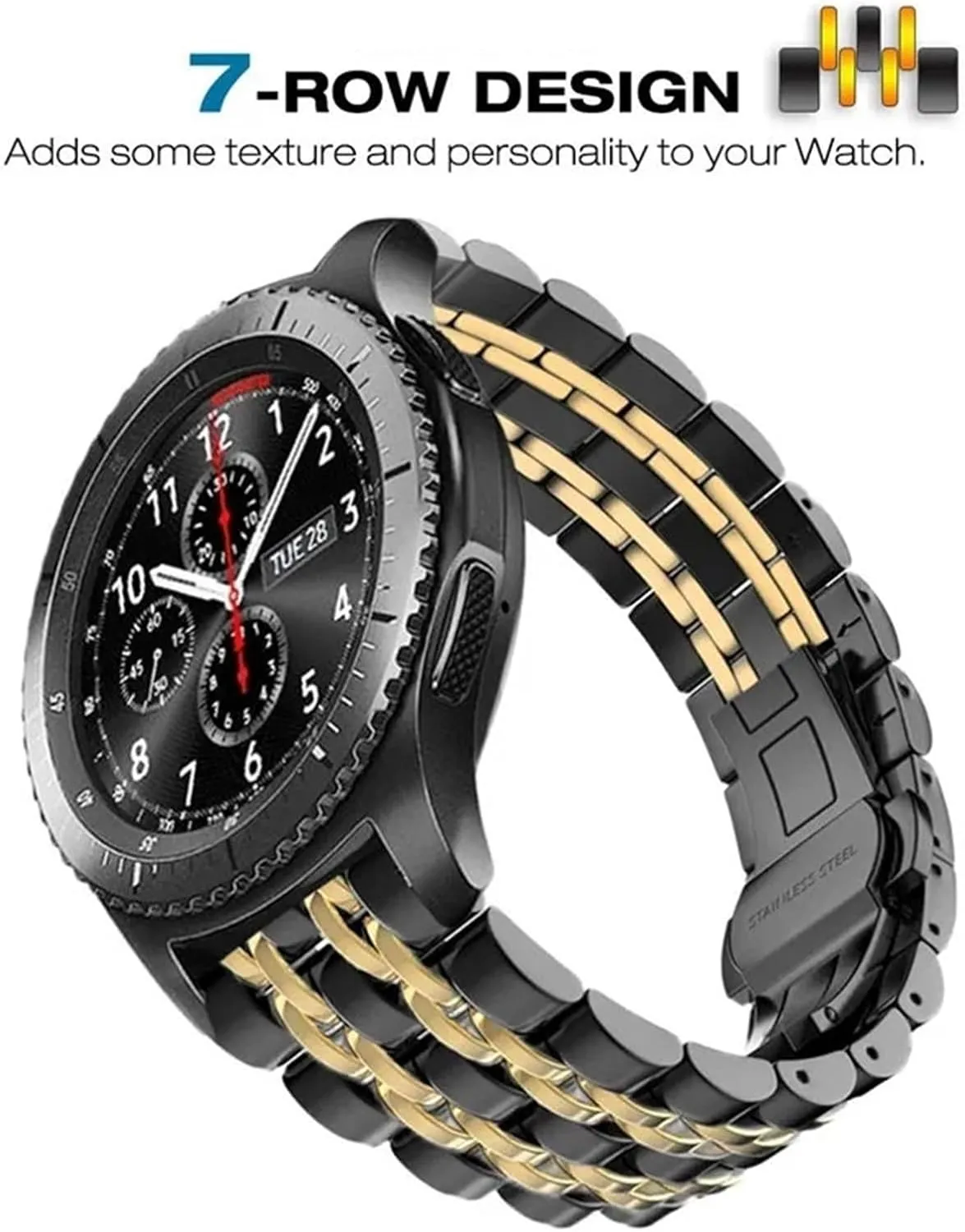 Quick Release Stainless Steel Watch Strap Men's And Women's Watch Wristband cardiac criterion grinder 22mm 20mm Band 
